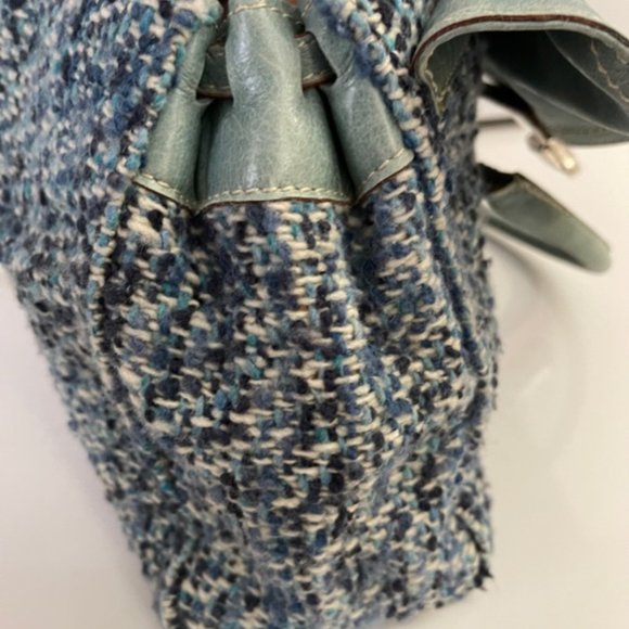 Helen Welsh Vintage Wool -Leather Italian Handbag - Picture 8 of 10